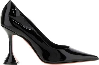 Amina Muaddi Schoenen, Dames, Zwart, 38 EU, Leer, Ami Pump 95
