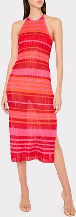Milly Variegated Stripe Cover-Up Dress in Pink Multi at Nordstrom, Size Small