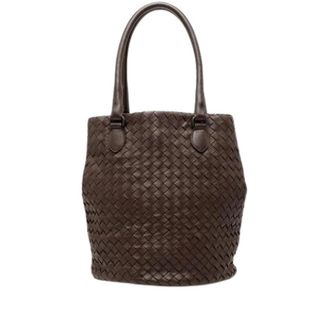 Bottega Veneta Bolso Cubo Pre-owned de Nappa Tejida - Pre-owned - Mujer - Marr&oacute;n - ONE SIZE