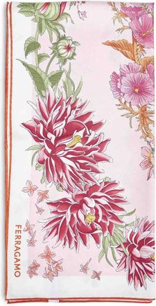 Ferragamo Silky Scarves, female, Multicolor, Size: ONE SIZE Spring Print Silk Scarf