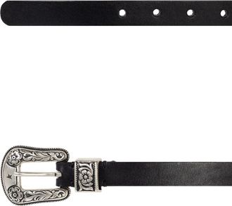 Golden Goose Womens Leather Belt Black