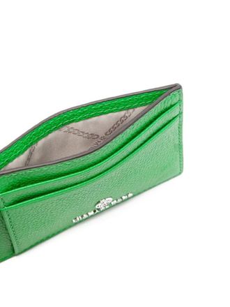 Michael Kors Womens Jet Set Charm Logo Card Holder Green Accessories > Wallets