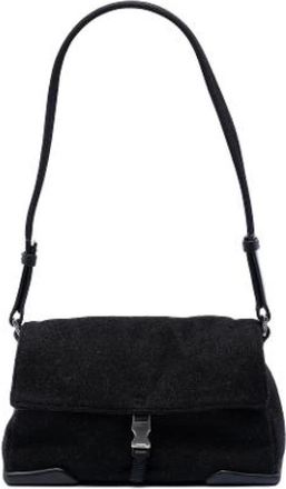 Prada Pre-owned Mesh Schoudertas - Dames - Vintage Schoudertas - Zwart - ONE Size - Wol - Vintage