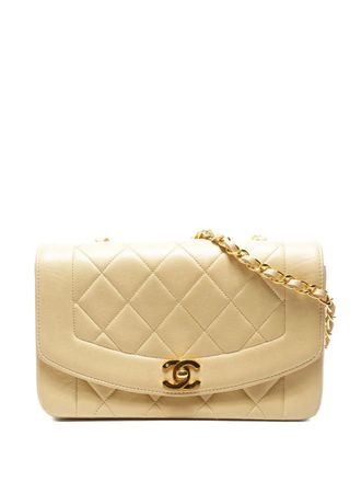 Chanel 1996-1997 Diana quilted shoulder bag - Beige