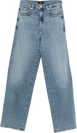 7 For All Mankind Jeans met riemlussen - Blauw