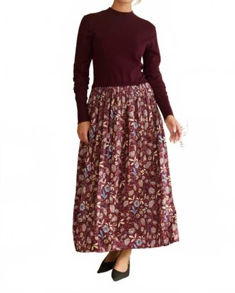 Skies Are Blue Clothing Nights Dress In Burgundy
