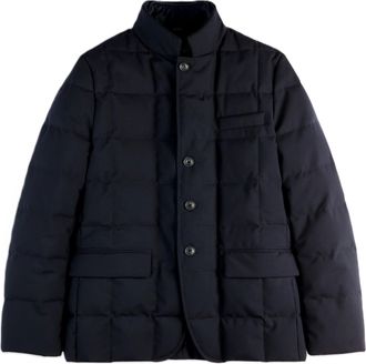 Fay Quilted Stand Collar Structured Jacket