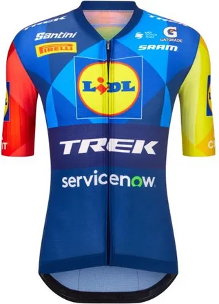 Santini Lidl Trek Team Original Jersey Velotrikot f&uuml;r Herren | blau
