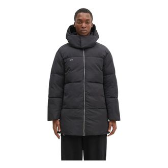 PANGAIA Pangaia, Jassen, Heren, Zwart, M, Leer, Hooded Puffer Jacket