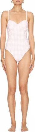 LoveShackFancy Mina One-Piece Swimsuit In Angel Pink