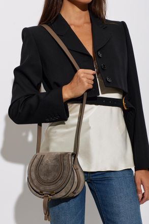 Chlo&eacute; Suede Bag Marcie S, Womens, Grey