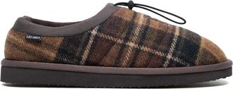 Les Deux check-pattern slippers - Marrone