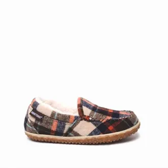 Minnetonka Womens Tempe Slipper In Brown Autumn Plaid