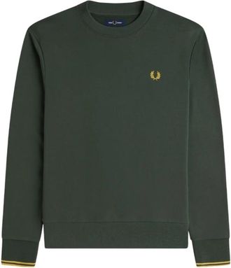 Fred Perry Groene Sweatshirt Noos Sportkleding Klassieker - Heren - Sweatshirts - Groen - S - Katoen - Hoodies & sweatvesten