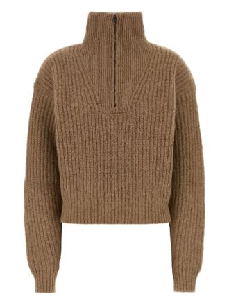 Isabel Marant Danita jumper - women - Acrylic/Viscose/Nylon/Elastane/Mohair - 42 - Brown