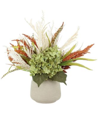 Creative Displays Inc. Handmade Sunflower & Wheat Fall Arrangement In A Cement Pot