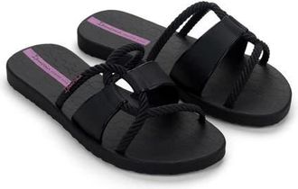 Ipanema Diversa Slide Sandal in Black/Lilac at Nordstrom, Size 8