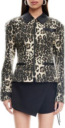 Lioness Soho Leopard Print Jacket at Nordstrom, Size X-Small