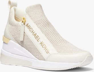 Michael Kors Willis Metallic Stretch Knit Trainer