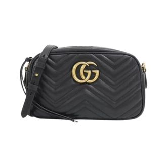 Gucci Pre-owned Vintage Schoudertas - Dames - Pre-owned - Zwart - Maat: ONE Size Leer