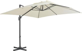 vidaXL Sombrilla De Jard&iacute;n Voladiza Con Poste De Aluminio 300x300 Cm Arena Vidaxl