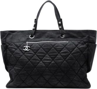 Chanel Pre-owned Paris Biarritz Tote Bag - Dames - Vintage Shopper - Zwart - ONE Size - Leer - Vintage