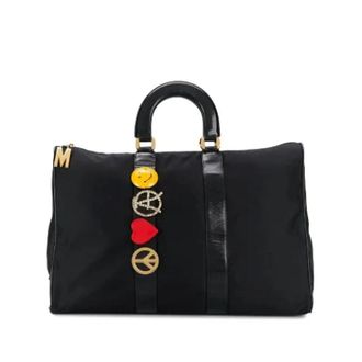 Moschino Tweedehands leren handtassen - Dames - Vintage Weekendtas - Zwart - ONE Size - Satijn - Vintage