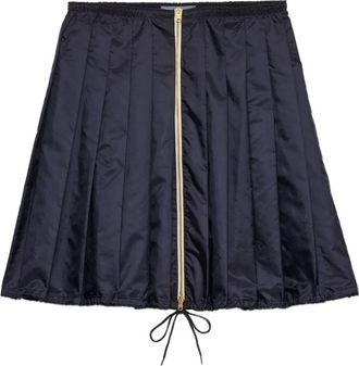 Prada Minigonna Re-Nylon plissettata - Blu