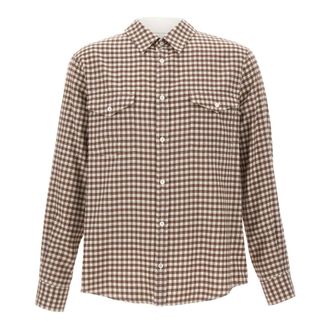 Maison Margiela Heren, Overhemden, Bruin, Maat: M Katoen