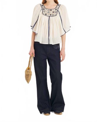 Antik Batik Mati Tee In Cream