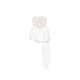 Self Portrait Lace-bodice Bow-detail Dress