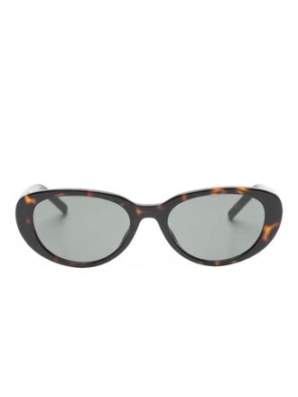 Saint Laurent Eyewear oval-frame sunglasses - unisex - Acetate - 55 - Brown