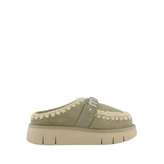 Mou Bounce Clog - Dames - Pantoffels - Groen - 41 EU - Leer - Schoenen