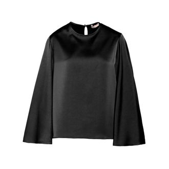 H2O Dames, Blouses & Shirts, Zwart, Maat: S Satijn