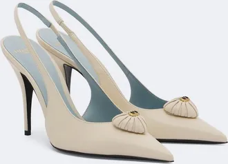 Valentino Garavani Coeur Royal leather slingback pumps