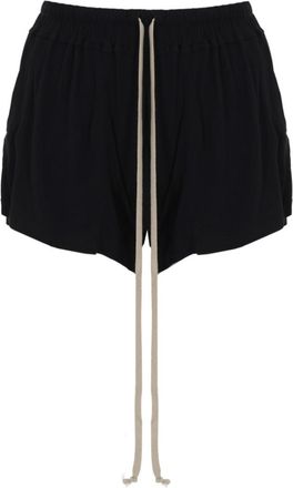 Rick Owens Black Solid Shorts