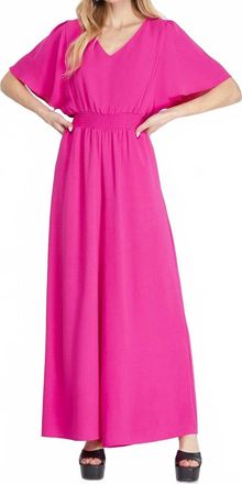 She + Sky Paradise V-Neck Jumpsuit In Pink