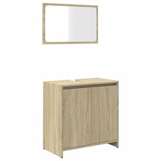 vidaXL Set Mobili Da Bagno 2 Pz Rovere Sonoma In Legno Multistrato - Vidaxl