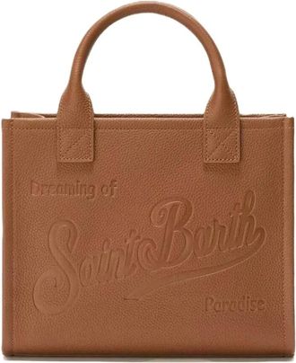 MC2 Saint Barth Tassen, Dames, Bruin, ONE Size, Leer, Vanity Bag Midi