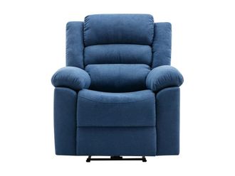 VENTE-UNIQUE.COM Sill&oacute;n relax tela azul