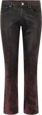 Roberto Cavalli Jeans met gewassen coating - Heren - Regular Fit Jeans - Rood - L - Katoen - Jeans