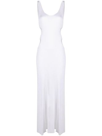Chlo&eacute; Abito lungo smanicato con cut-out - Bianco
