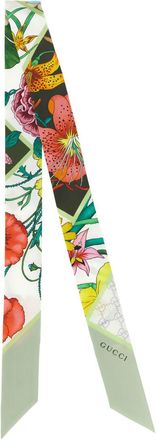Gucci Green Flora Bandana Scarf