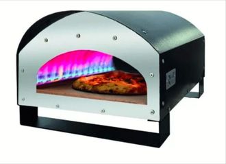 Far forno pizza pizze gas gpl portatile cucina cm 45x60x32 h acciao inox 941 mil