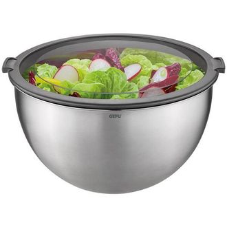 GEFU Juego De 3 Ensaladeras (1l/2.5l/4.5l) Con Tapas Herm&eacute;ticas De Acero Inoxidable. - 89430 - Gefu
