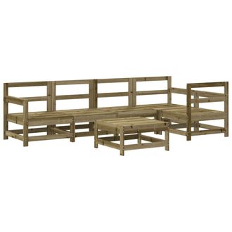 vidaXL Juego De Muebles De Jard&iacute;n 6 Pzas Madera De Pino Impregnada Vidaxl