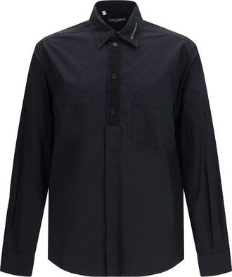 Dolce & Gabbana Black Cotton Dress Mens Shirt