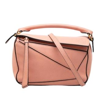 Loewe Pre-owned Mini Puzzle - Dames - Pre-owned - Roze - Maat: ONE Size Leer