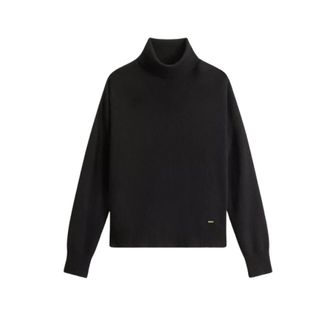 Woolrich Comfort Wool Cash Turtleneck - Dames - Coltruien - Zwart - L - Truien & Vesten
