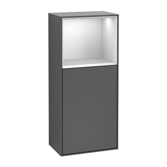 Villeroy & Boch Villeroy&boch - Finion, Armarios Laterales, 418 X 936 X 270 Mm, Angular, Con Estanter&iacute;a (iluminada), Modelo Suspendido, En Madera, Iluminaci&oacute;n Led, 1x